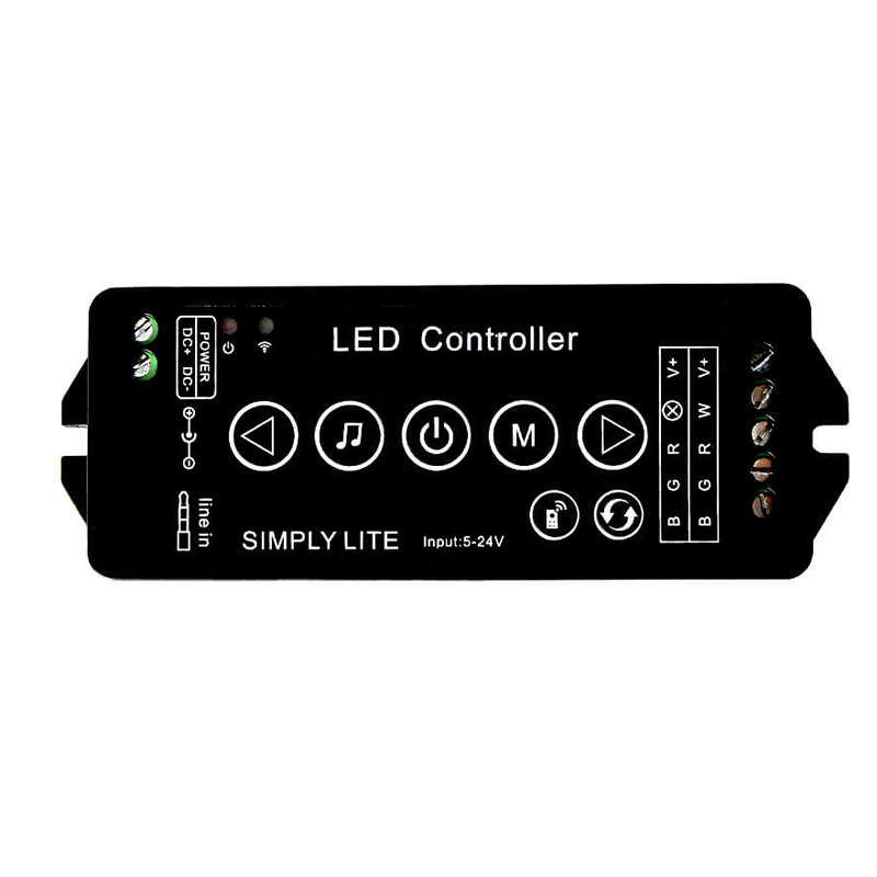 DC5-24V Music controller 2.4GHz RF remote control for DIM CCT RGB/RGBW LED Strip Lights DC5-24V Music controller 2.4GHz RF remote control for DIM CCT RGB/RGBW LED Strip Lights